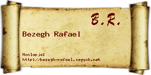 Bezegh Rafael névjegykártya